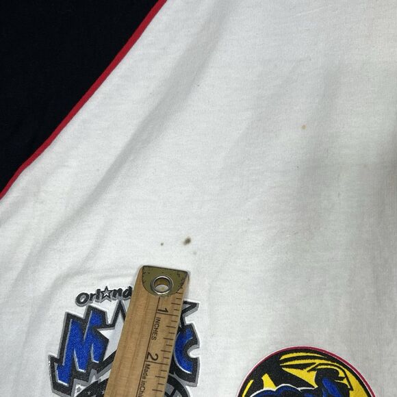 Vintage NBA All Teams T-Shirt Men’s 2XL Black/ White ALLSTARS Double Sided Tee - Picture 7 of 12